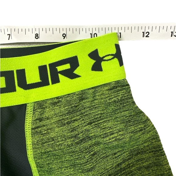 Under Armour Women’s ColdGear Compression Leggings Gr /Blk Sz Small Excellent - Picture 3 of 3